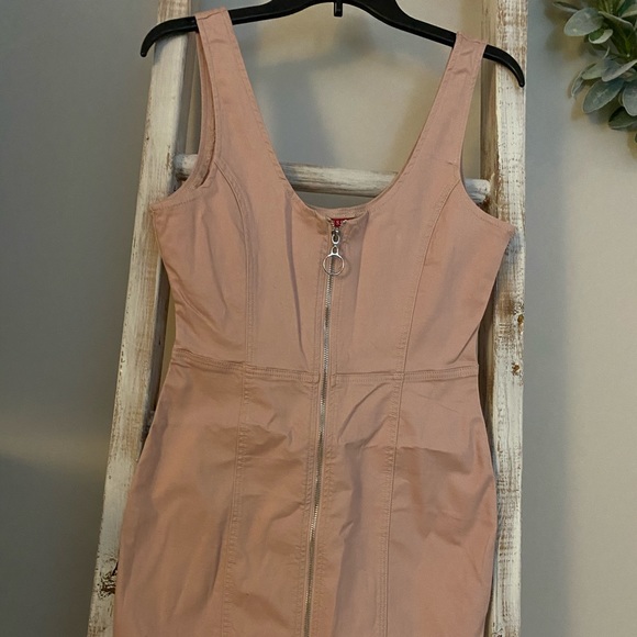 Guess: Pink Zip Up Dress - Picture 2 of 8